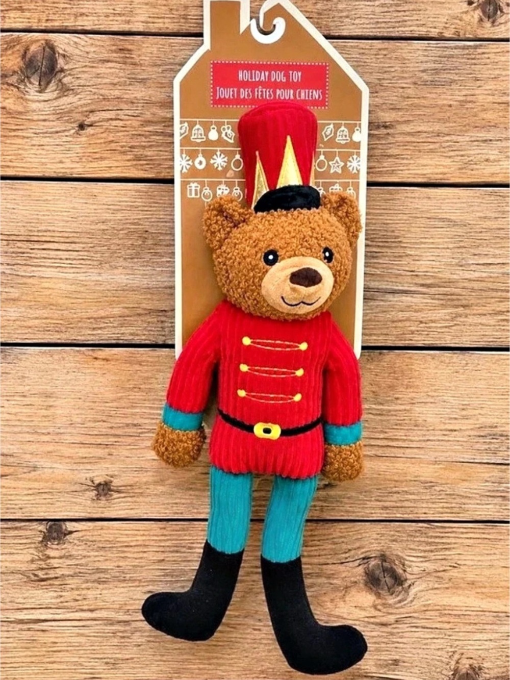 BARK Howly Jowly Holidays Nutty Cracker Plush Dog Toy